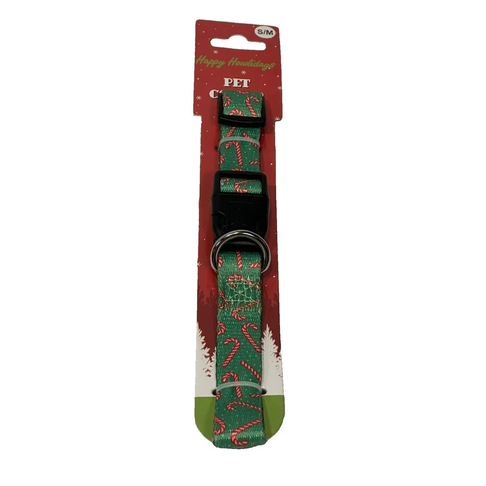 NEW holiday pet dog collar‎ size small medium 10-15 inches